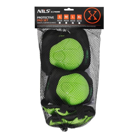 H210 ZESTAW OCHRANIACZY ZIELONY ROZM. M NILS EXTREME NILS EXTREME