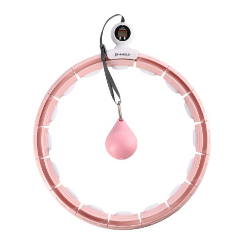ZESTAW HULA HOP MAGNETYCZNY PINK HHM15 Z LICZNIKIEM HMS + PAS BR163 BLACK PLUS SIZE HMS