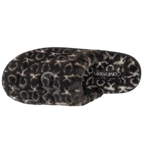 Kapcie Calvin Klein Slipper Mule Fur Mono W HW0HW00536-0GK Calvin Klein