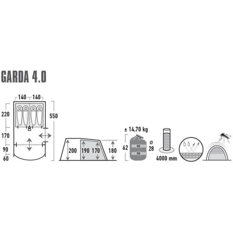 Namiot High Peak Garda 4.0 11821 High Peak