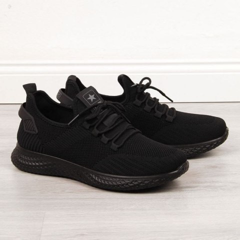 Buty sportowe tekstylne NEWS M EVE266A czarne Inny
