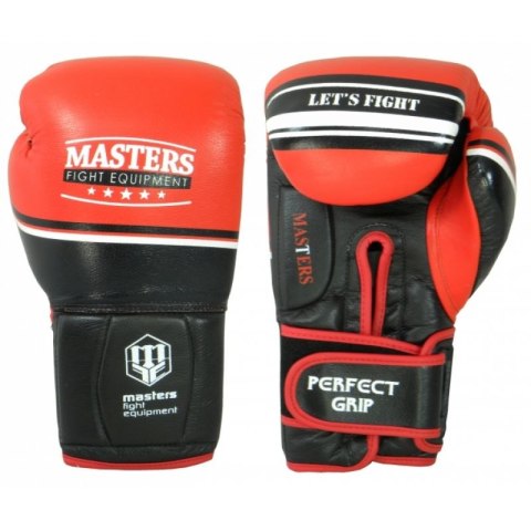 Rękawice bokserskie RBT-LF 14 oz czarno-czerwone MASTERS FIGHT EQUIPMENT