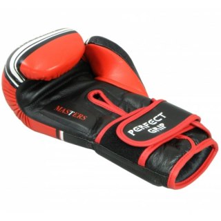 Rękawice bokserskie RBT-LF 14 oz czarno-czerwone MASTERS FIGHT EQUIPMENT