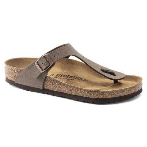 Japonki męskie szare Birkenstock Gizeh Birko-Flor Nubuck Stone regular szerokie (43391) Birkenstock