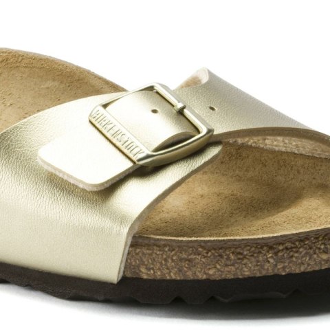 Klapki damskie Birkenstock Madrid Birko-Flor Gold regular szerokie złote (1016106) Birkenstock