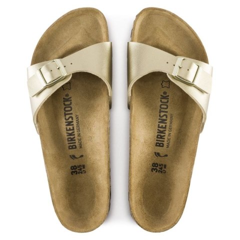 Klapki damskie Birkenstock Madrid Birko-Flor Gold regular szerokie złote (1016106) Birkenstock