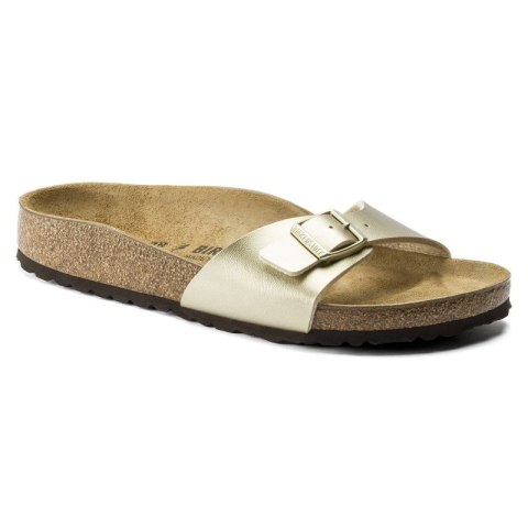 Klapki damskie Birkenstock Madrid Birko-Flor Gold regular szerokie złote (1016106) Birkenstock