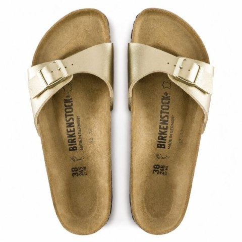 Klapki damskie Birkenstock Madrid Birko-Flor Gold regular szerokie złote (1016106) Birkenstock