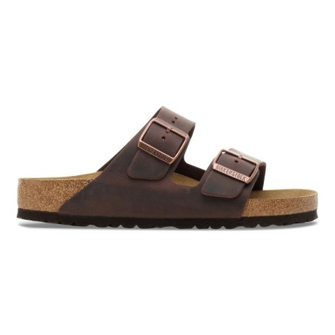 Klapki damskie/męskie brązowe Birkenstock Arizona Nubuk Habana narrow wąskie (52533) Birkenstock