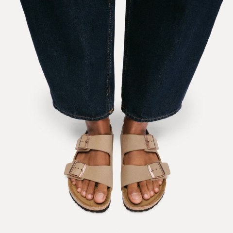 Klapki męskie brązowe Birkenstock Arizona Tabacco Brown narrow wąskie (0352203) Birkenstock