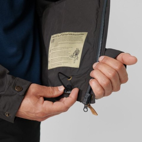 Kurtka z kapturem zimowa męska Fjällräven Skogsö Jacket M outdoorowa ocieplana szara (F81698-030) Fjällräven