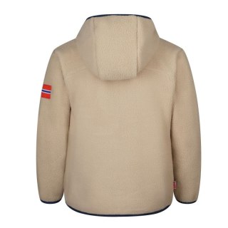 Kurtka polarowa dziecięca Trollkids Kids Aurlandsfjord Jacket rozpinana z kapturem beżowa (466-815) Trollkids