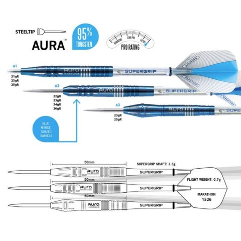 Rzutki Harrows Aura 95% Steeltip HS-TNK-000013652 Harrows