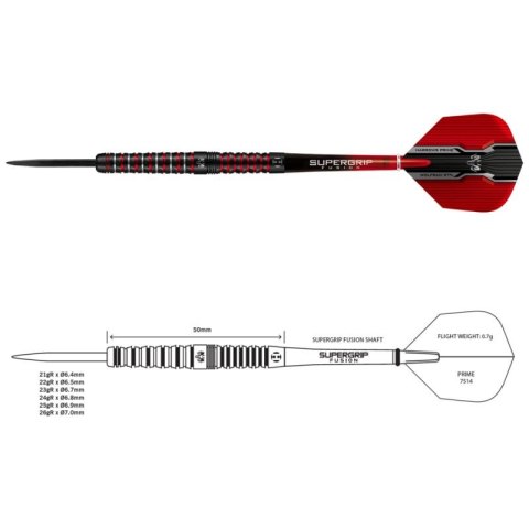 Rzutki Harrows Wolfram Infinity 97% Steeltip HS-TNK-000013387 Harrows