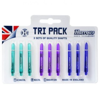 Shafty Harrows TRI PACK Supergrip 3x3 kolorowe Harrows