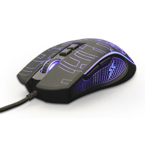 GEMBIRD GAMINGOWA MYSZ Z PODŚWIETLENIEM RGB USB, CZARNA