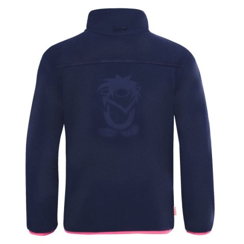 Kurtka polarowa dla dziewczynki Trollkids Girls Oppdal Jacket XT rozpinana granatowa/różowa (415-114) Trollkids