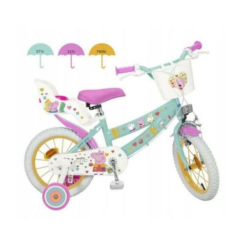 Rower dzieciecy Toimsa 12" Swinka Peppa zielony Toimsa