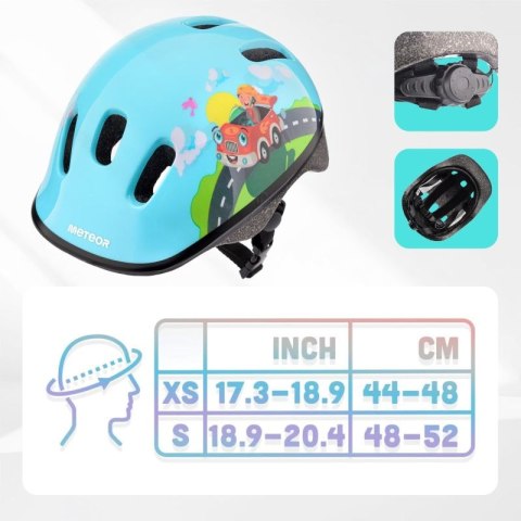 Kask rowerowy Meteor KS06 Firefighter Jr 17441 r. S 48-52 cm Meteor