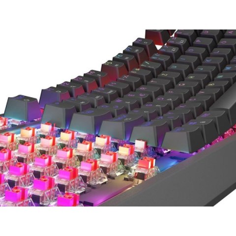 KLAWIATURA DLA GRACZY GENESIS THOR 230 TKL DE RGB MECHANICZNA OUTEMU RED CZARNA HOT SWAP