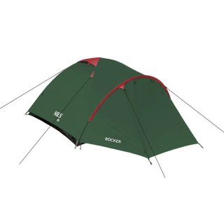 Namiot kempingowy NILS CAMP Rocker NC6013 3 osobowy zielono-czerwony Nils Extreme