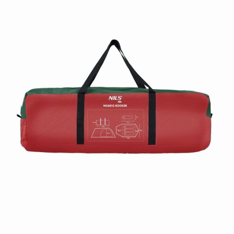 Namiot kempingowy NILS CAMP Rocker NC6013 3 osobowy zielono-czerwony Nils Extreme