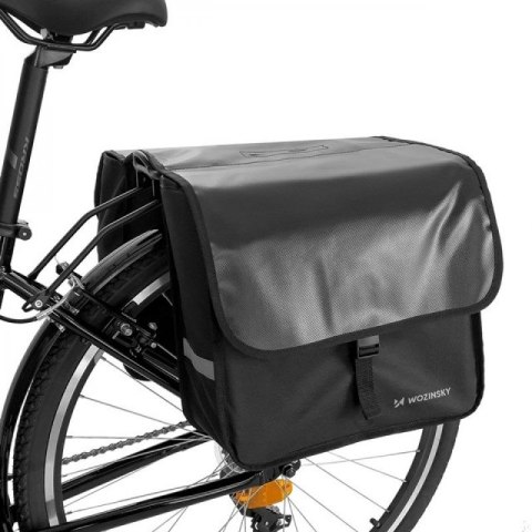 Wozinsky sakwa rowerowa na bagażnik podwójna 28 l czarna (WBB34BK) Wozinsky