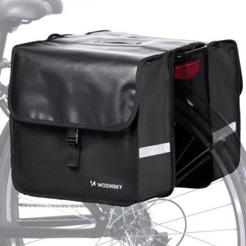 Wozinsky sakwa rowerowa na bagażnik podwójna 28 l czarna (WBB34BK) Wozinsky