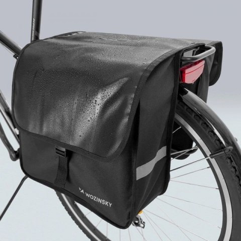Wozinsky sakwa rowerowa na bagażnik podwójna 28 l czarna (WBB34BK) Wozinsky