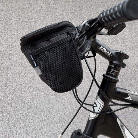 Wozinsky torba rowerowa na kierownicę z etui na telefon 2 l czarny (WBB12BK) Wozinsky