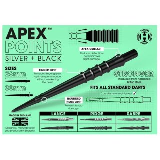 Końcówki steeltip Harrows APEX SABRE black Harrows