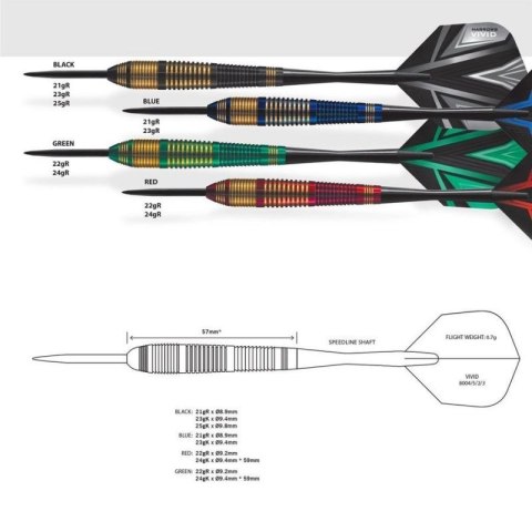 Rzutki Harrows Vivid Steeltip HS-TNK-000013773 Harrows