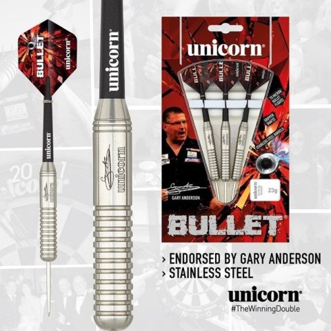 Rzutki steel tip Unicorn Bullet Stainless Steel - Gary Anderson 21g:27523|23g:27524|25g:27525 Unicorn
