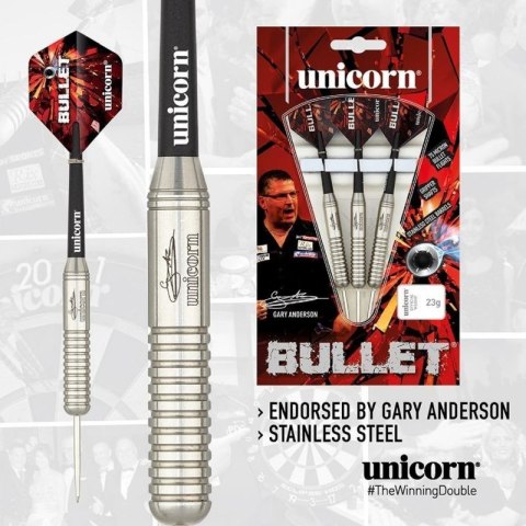 Rzutki steel tip Unicorn Bullet Stainless Steel - Gary Anderson 21g:27523|23g:27524|25g:27525 Unicorn