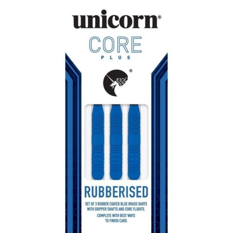 Rzutki steel tip Unicorn Core Plus - Blue Rubberised Brass 21g:8650|23g:8651|25g:8652 Unicorn