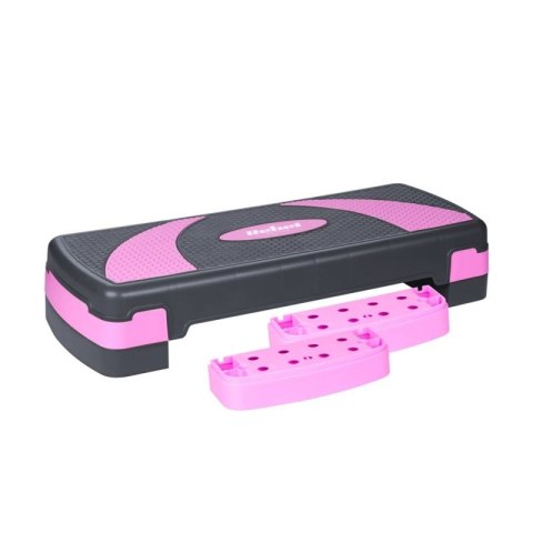Step do aerobiku i ćwiczeń fitness REBEL ACTIVE RBA-3225-PU, 3 stopnie, szaro-fioletowy Rebel