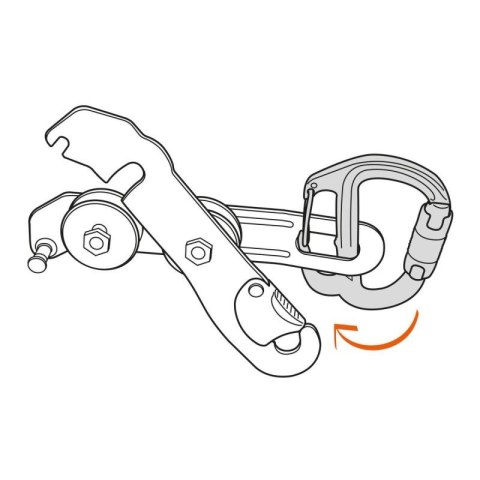 Petzl M042AA00 karabińczyk do wspinaczki Zapięcie z blokadą W kształcie litery D Aluminium Szary 1 szt. Petzl