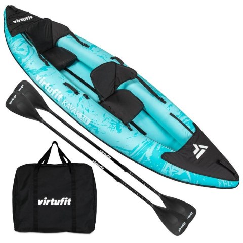 VIRTUFIT KAJAK 335 - TURKUSOWY - Z SIEDZENIAMI KAJAKOWYMI I TORBĄ DO NOSZENIA Virtufit