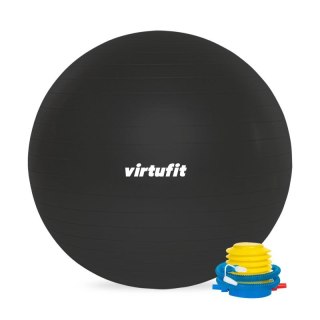 VIRTUFIT PIŁKA GIMNASTYCZNA ANTI-BURST PRO Z POMPKĄ SZARA 65 CM Virtufit