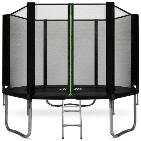 VIRTUFIT TRAMPOLINA Z SIATKĄ BEZPIECZEŃSTWA - CZARNA - 305 CM Virtufit