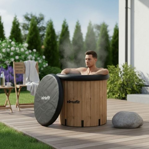 VIRTUFIT WANNA LODOWA XXL - 375 LITRÓW - IMITACJA DREWNA - Z AKCESORIAMI Virtufit