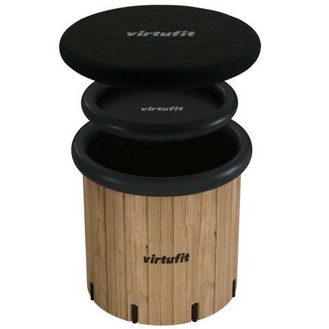 VIRTUFIT WANNA LODOWA XXL - 375 LITRÓW - IMITACJA DREWNA - Z AKCESORIAMI Virtufit