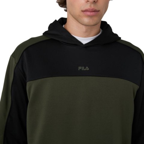 Bluza męska Fila Rivoli oliwkowo-czarna FAM1121 63185 Fila