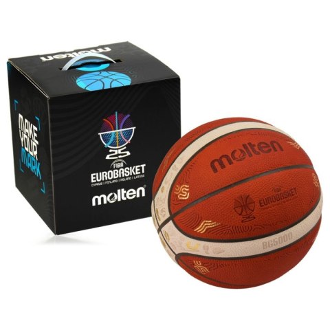 Piłka do koszykówki Molten Eurobasket 2025 Oficjalna piłka meczowa B7G5000-E5Z Molten