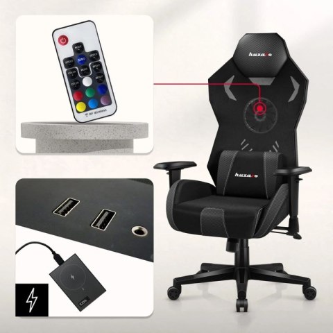 Fotel gamingowy Huzaro Combat 7.6 RGB Black Huzaro
