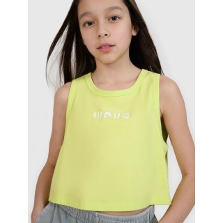 Crop top oversize z nadrukiem dziewczęcy 4F 4FJWSS25TSLEF112-45S 4f