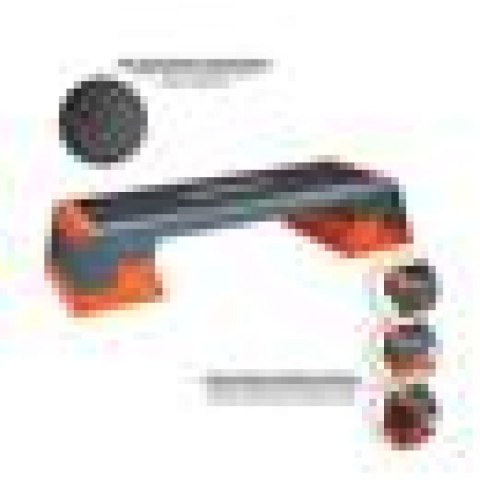 Step do aerobiku HMS Premium AS007 BLACK/ORANGE HMS