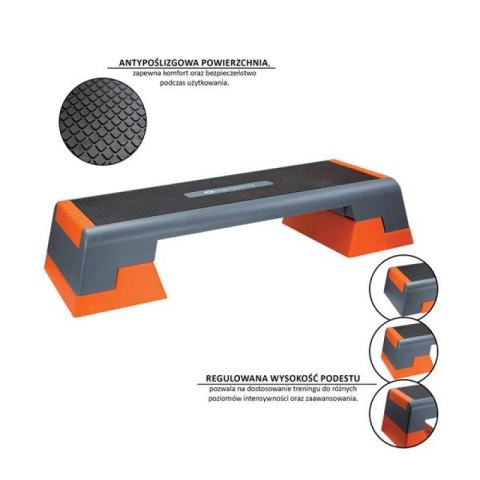 Step do aerobiku HMS Premium AS007 BLACK/ORANGE HMS