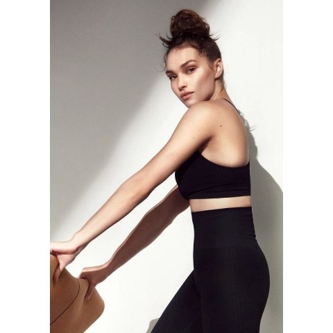 Top sportowy CASALL Seamless Graphical Rib Sports Top czarny Casall