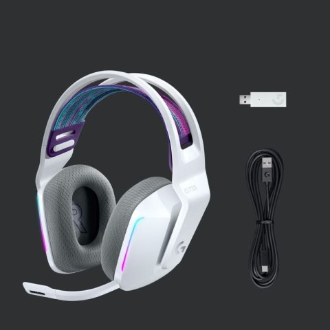 Słuchawki Logitech G733 Lightspeed Białe